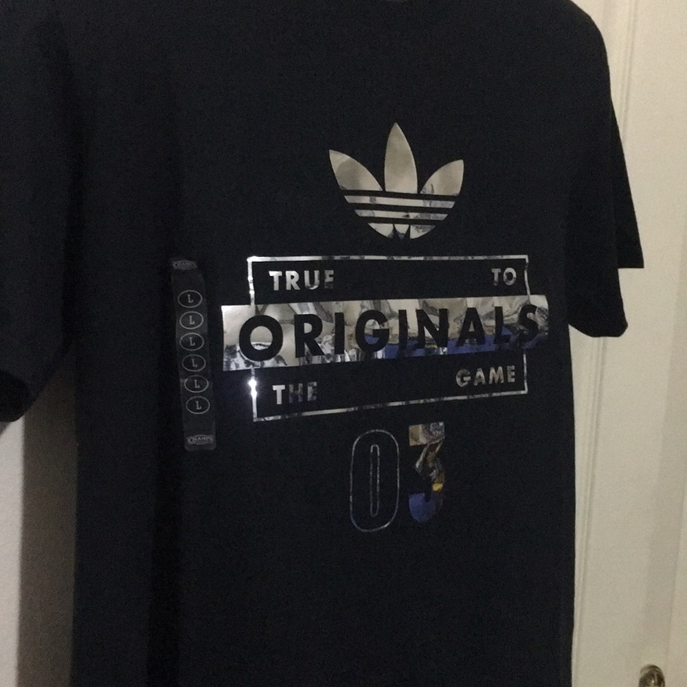 Adidas Originals Men’s Black Mirror Print T Shirt - Picture 3 of 8